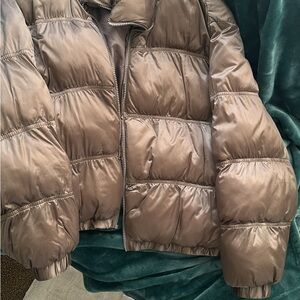 Wild Fable Shiny Bronze Puffer Jacket